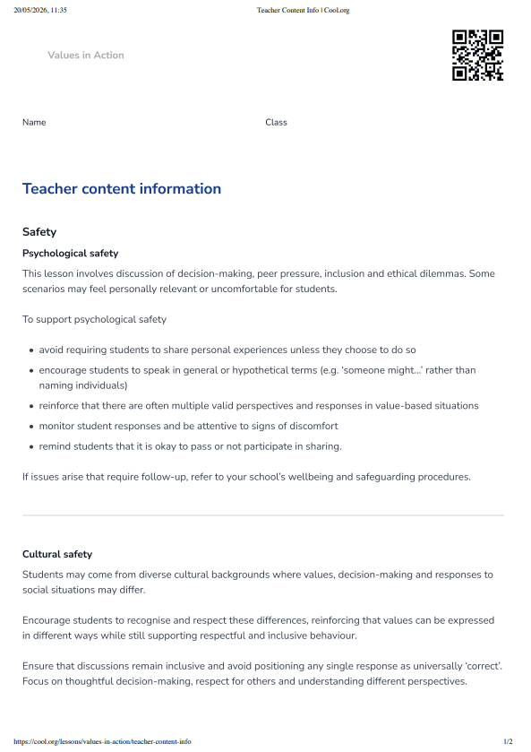 Sample Worksheet