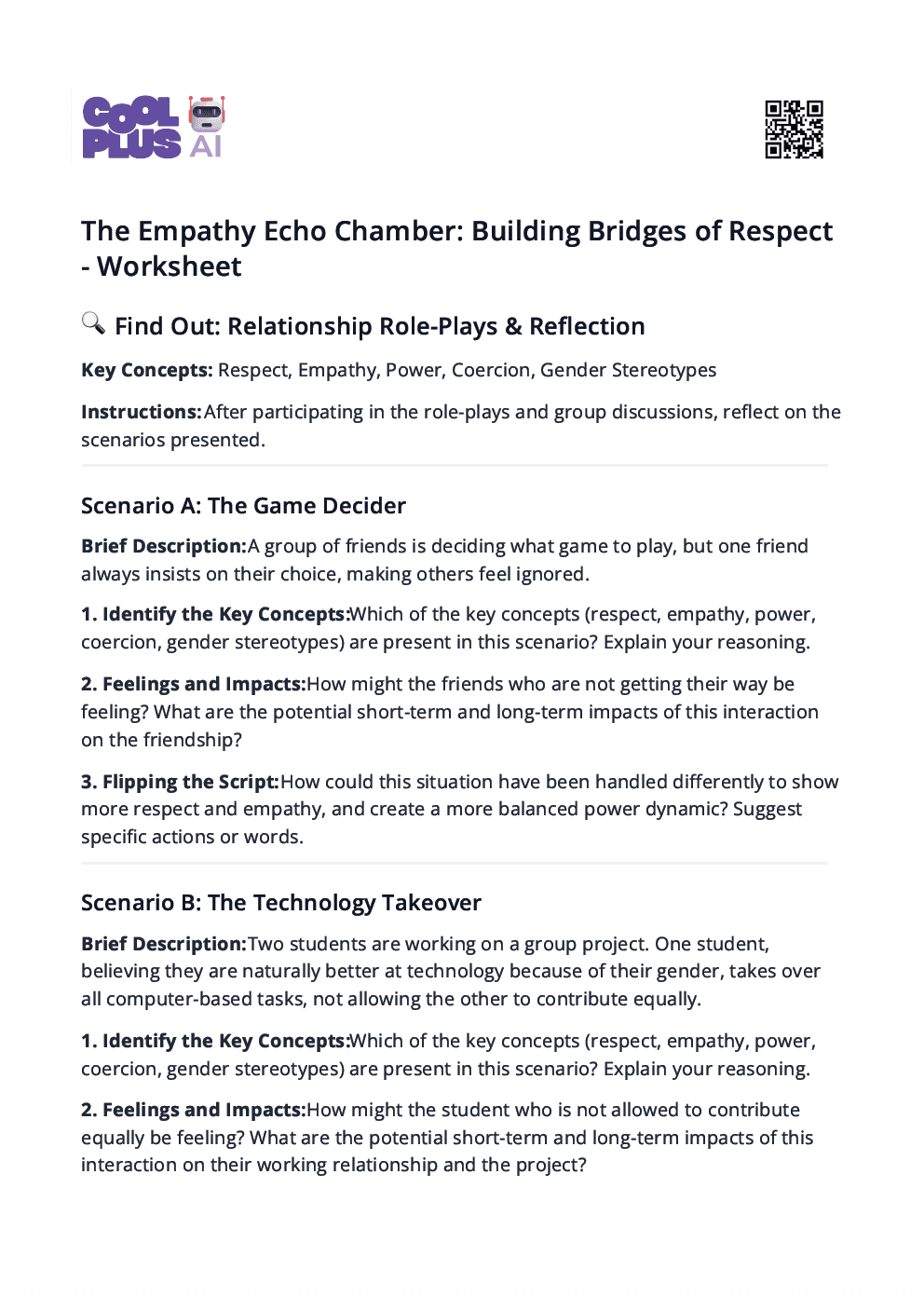 Sample Worksheet