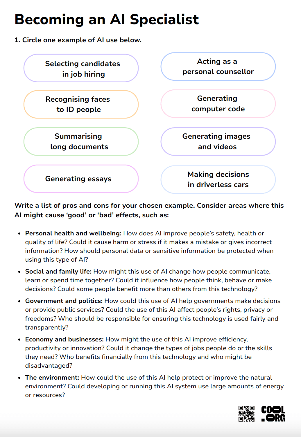 Sample Worksheet