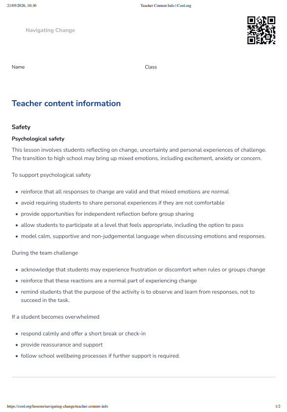 Sample Worksheet