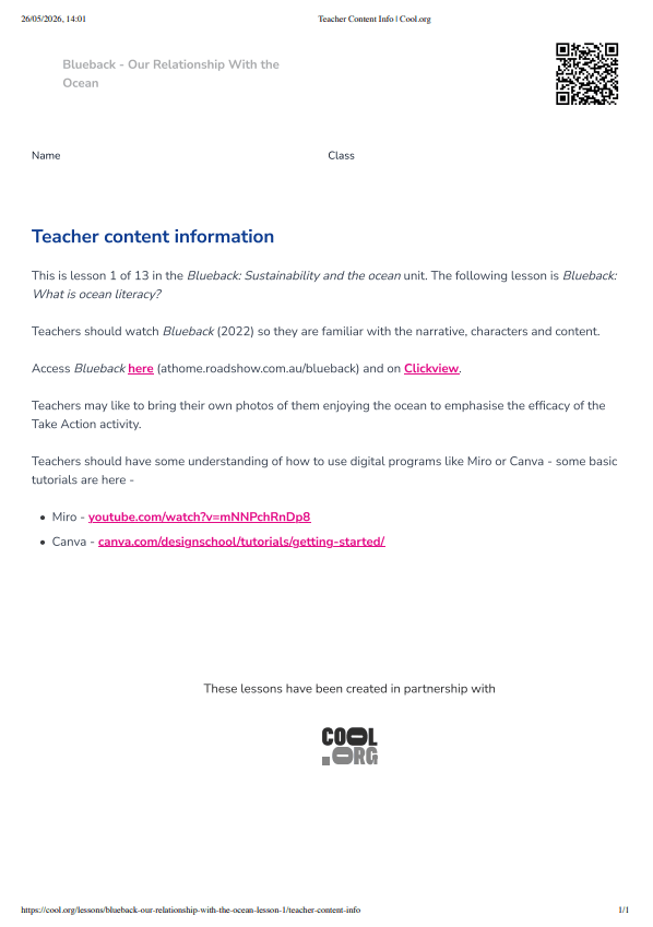 Sample Worksheet