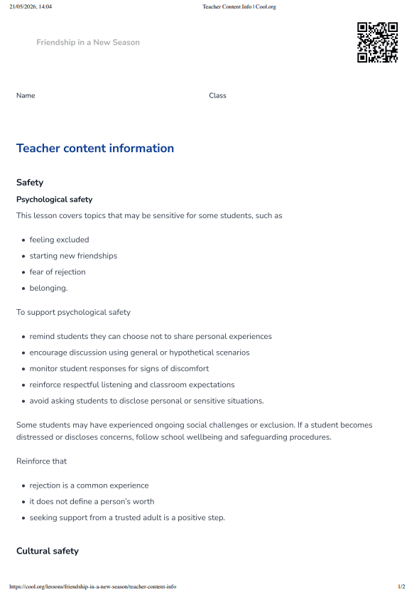 Sample Worksheet