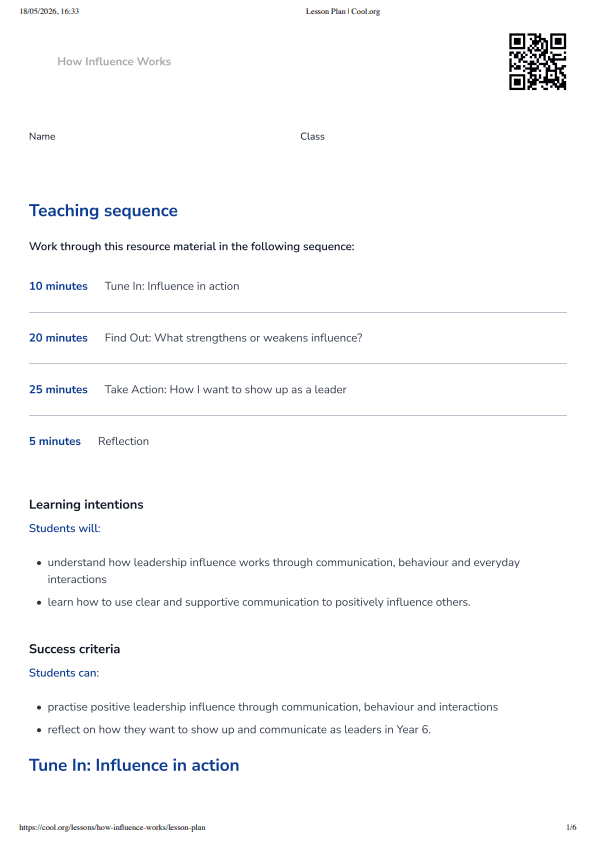 Sample Worksheet