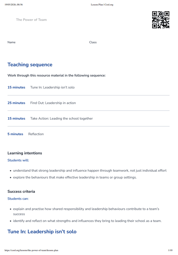 Sample Worksheet