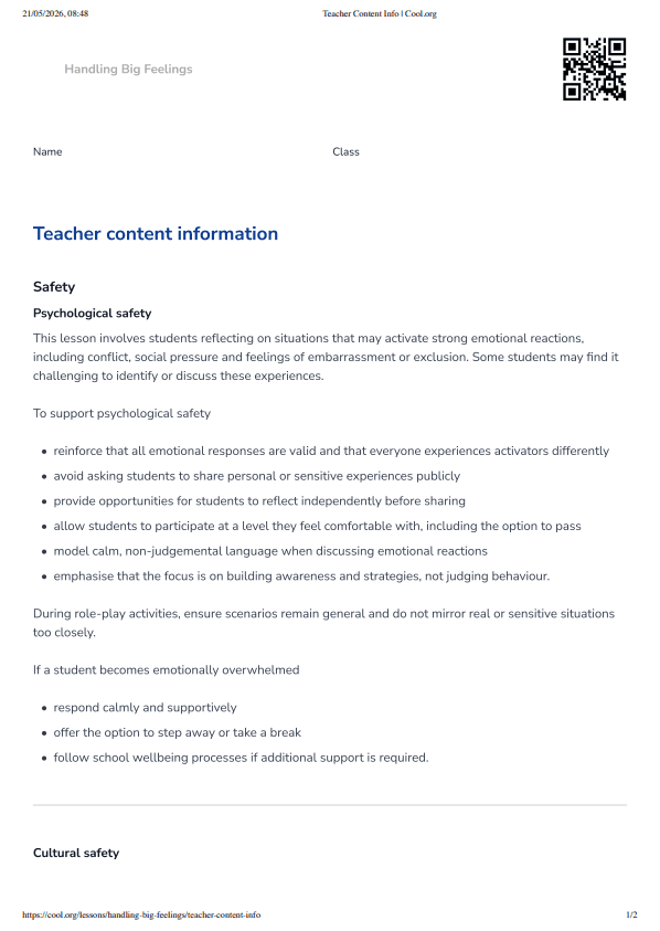 Sample Worksheet