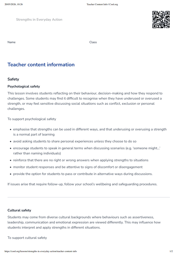 Sample Worksheet