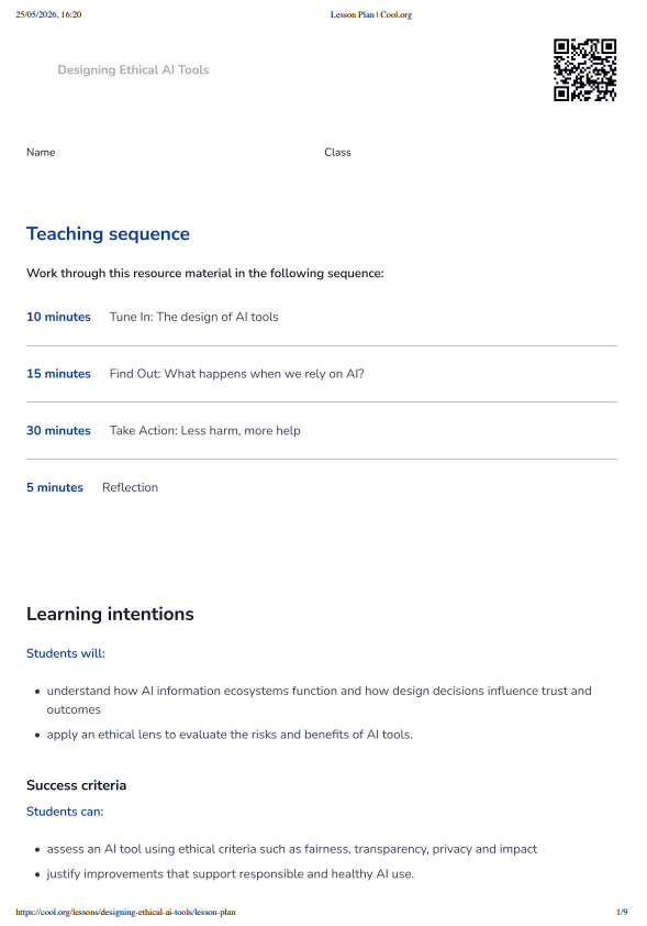 Sample Worksheet