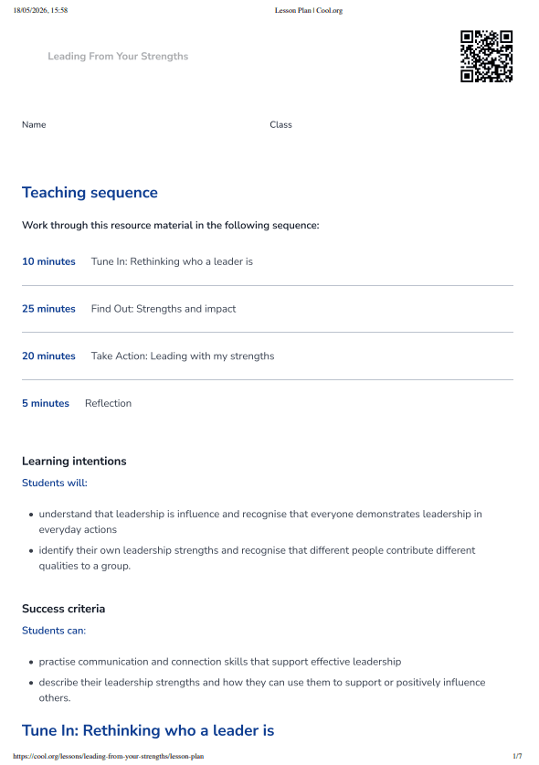 Sample Worksheet
