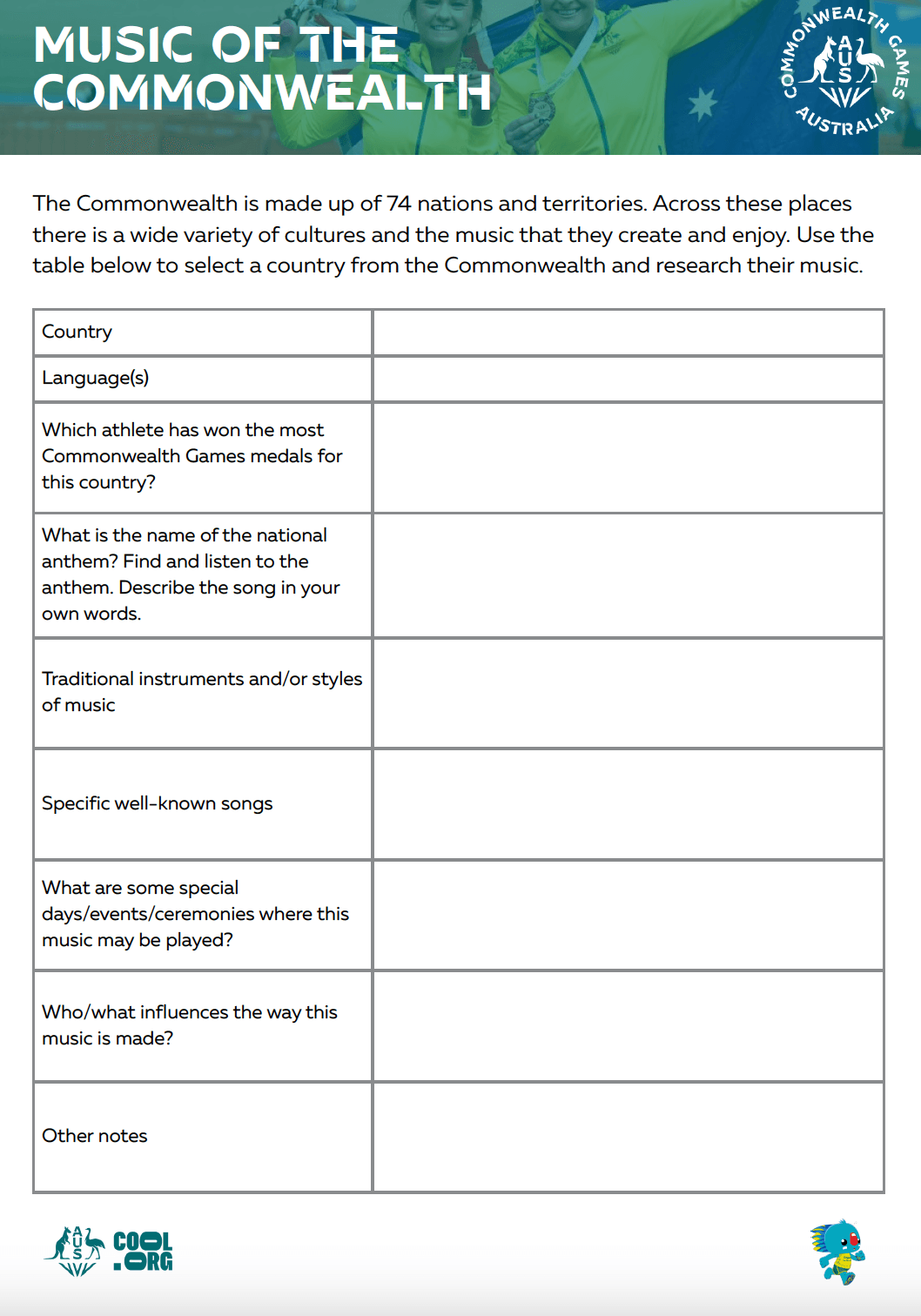 Sample Worksheet