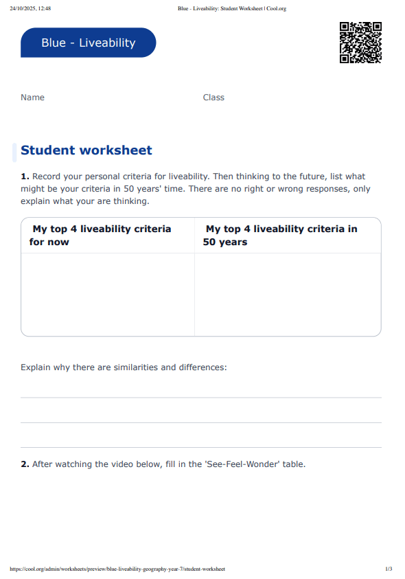 Sample Worksheet