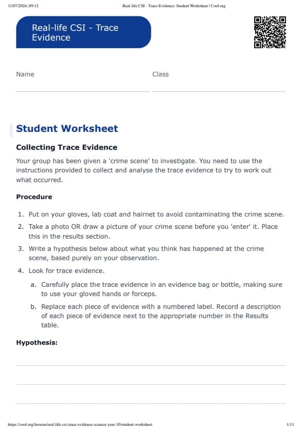 Sample Worksheet