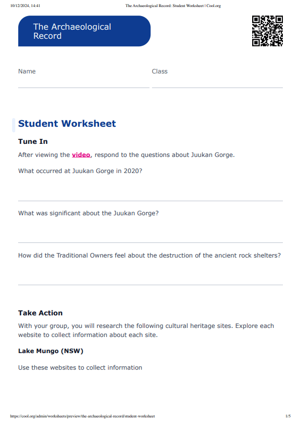 Sample Worksheet