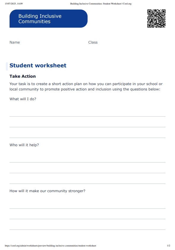 Sample Worksheet