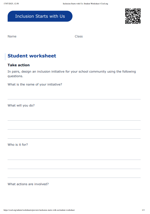 Sample Worksheet