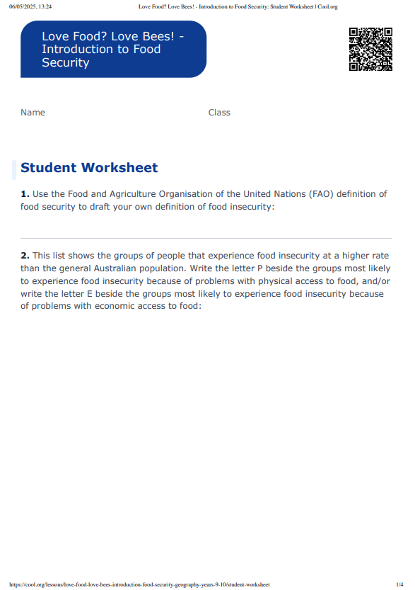 Sample Worksheet