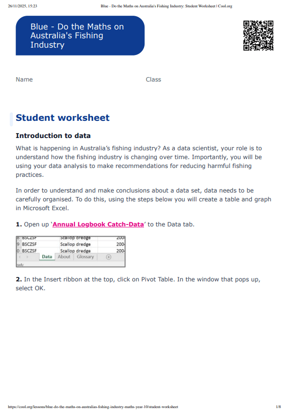 Sample Worksheet