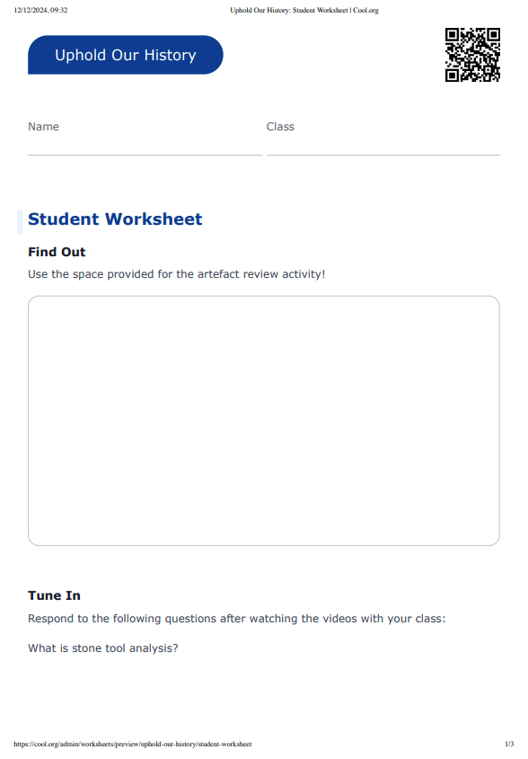 Sample Worksheet