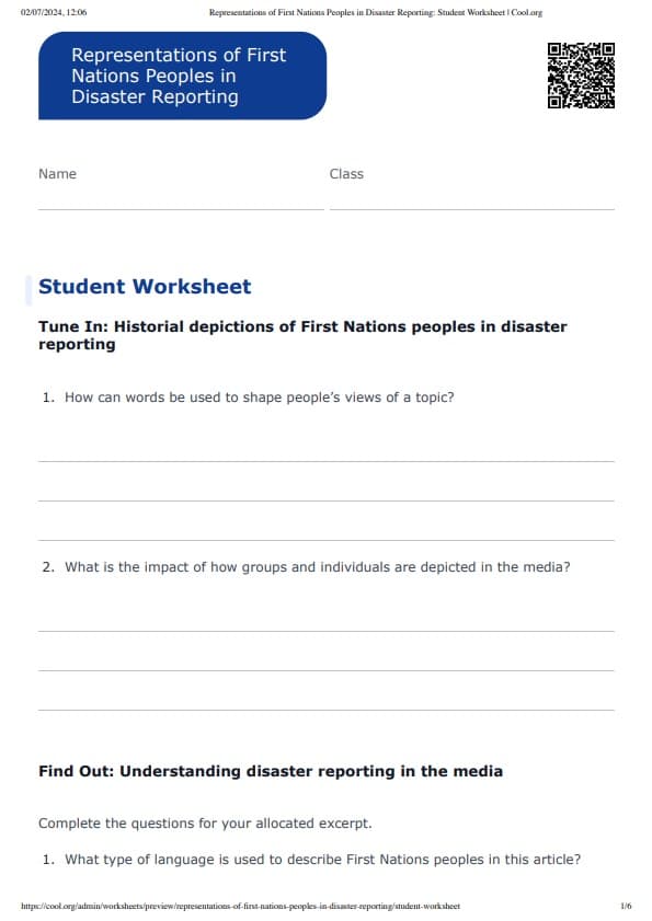 Sample Worksheet