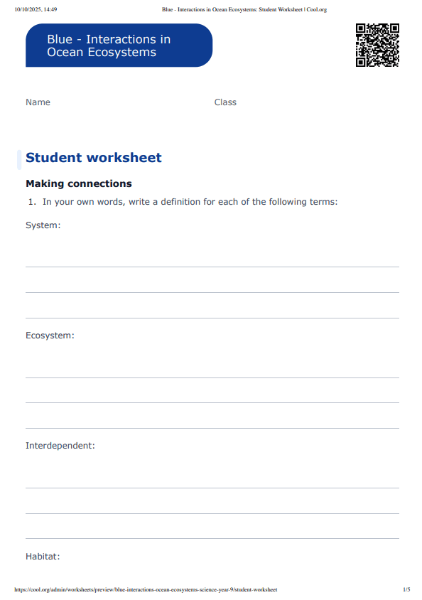 Sample Worksheet