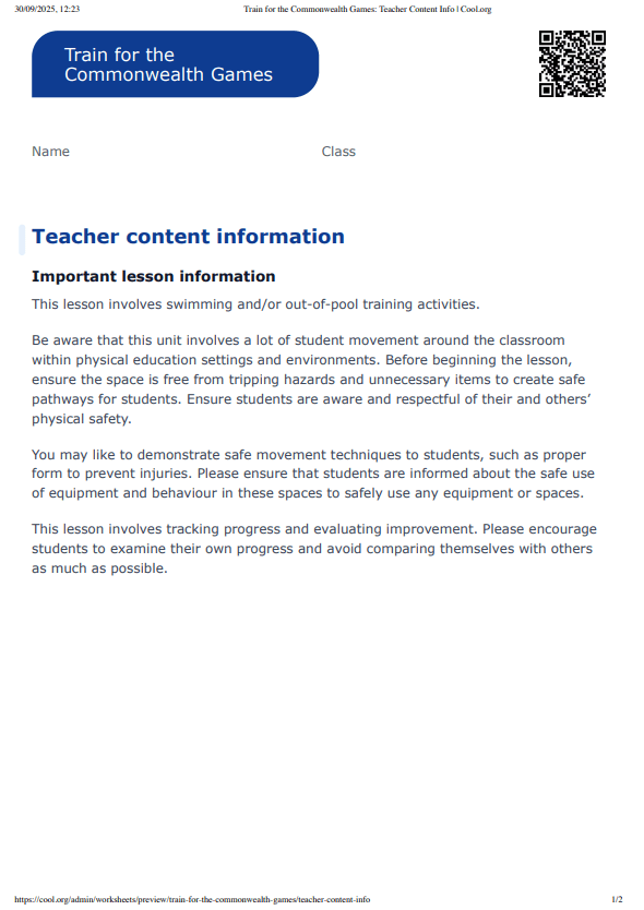 Sample Worksheet