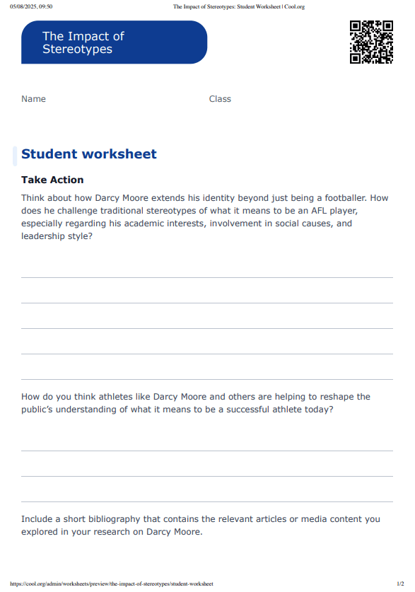 Sample Worksheet