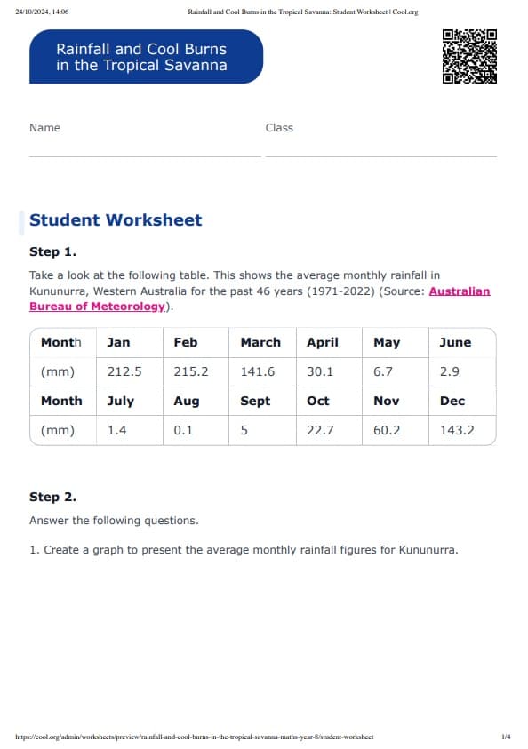 Sample Worksheet