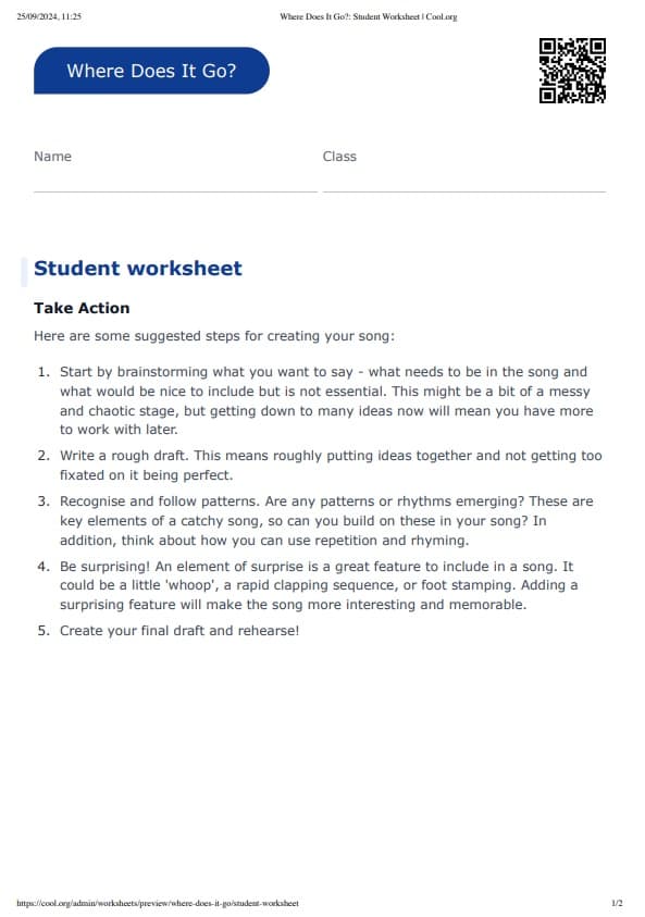 Sample Worksheet