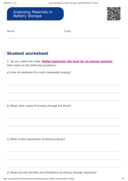 Sample Worksheet