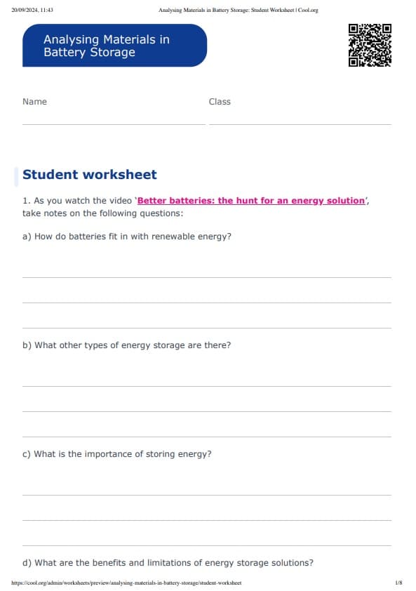 Sample Worksheet