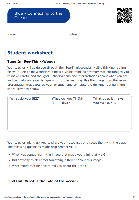 Sample Worksheet