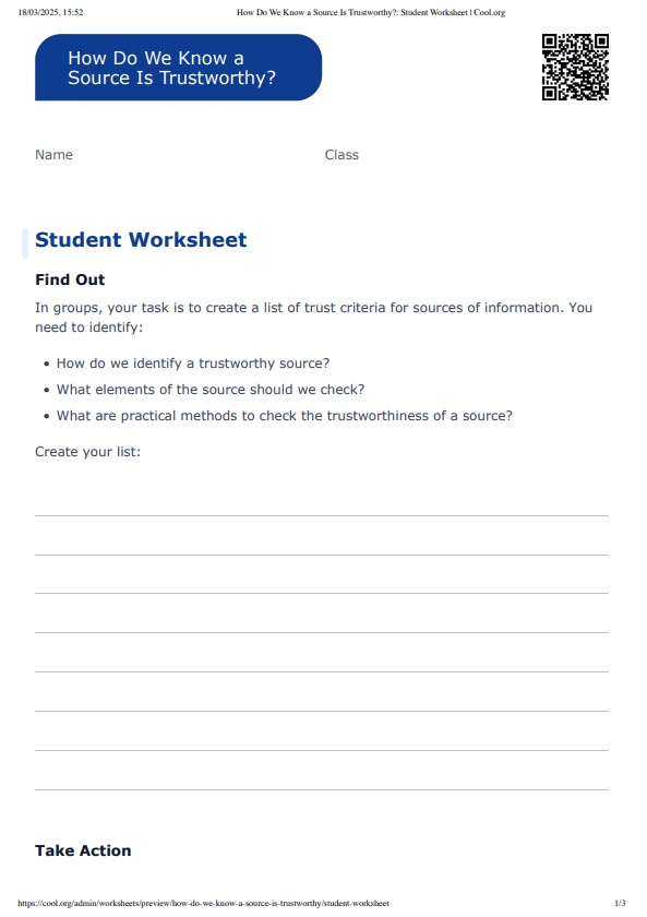 Sample Worksheet