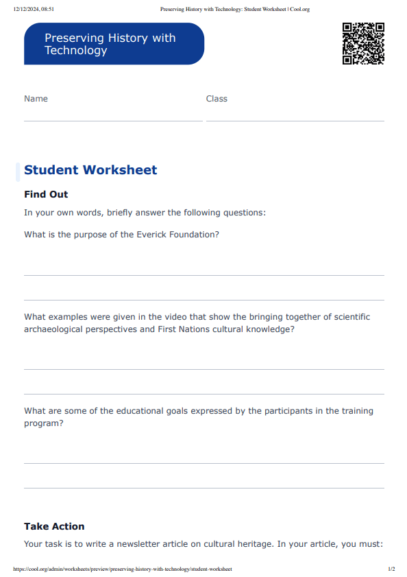 Sample Worksheet