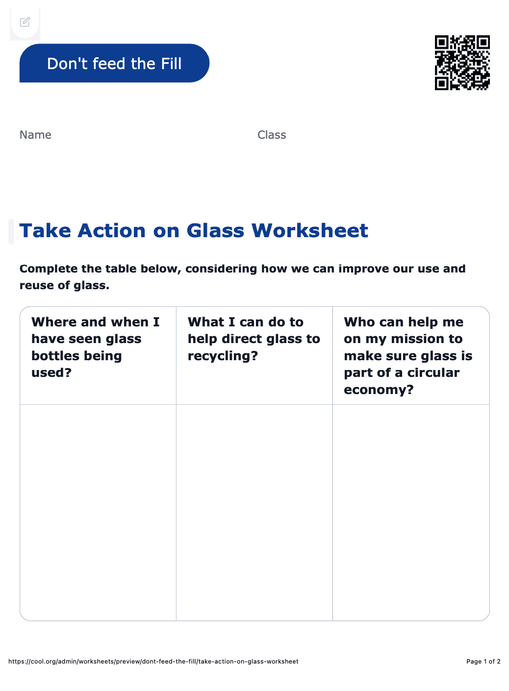 Sample Worksheet