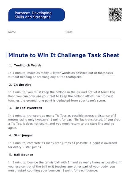 Sample Worksheet