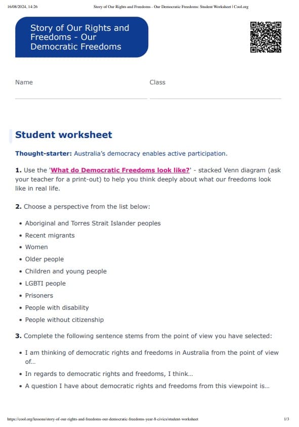 Sample Worksheet