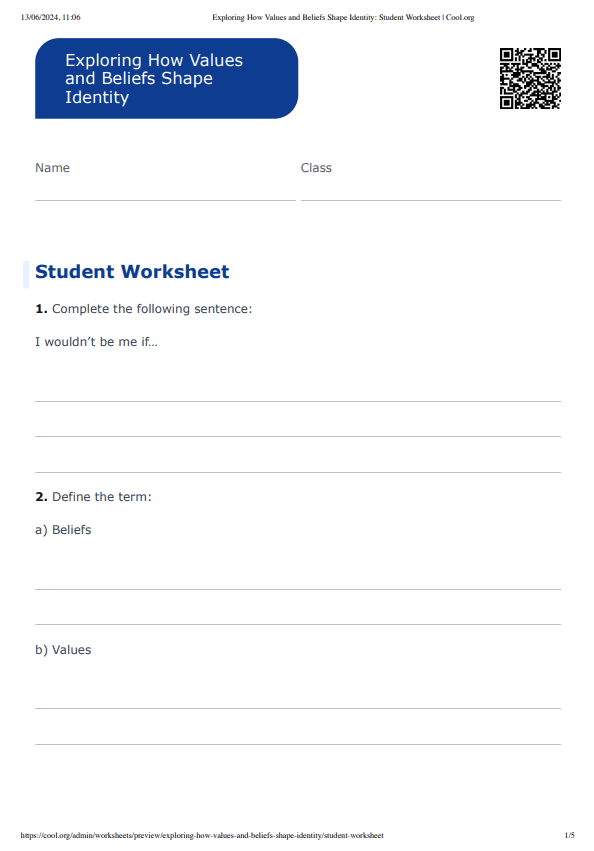 Sample Worksheet