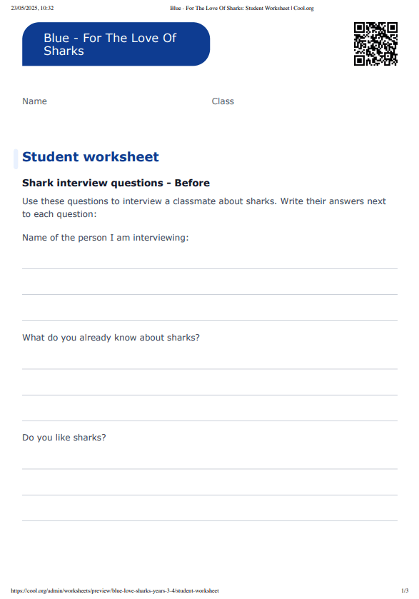 Sample Worksheet