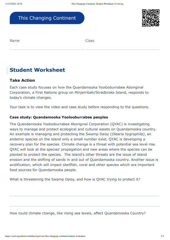 Sample Worksheet