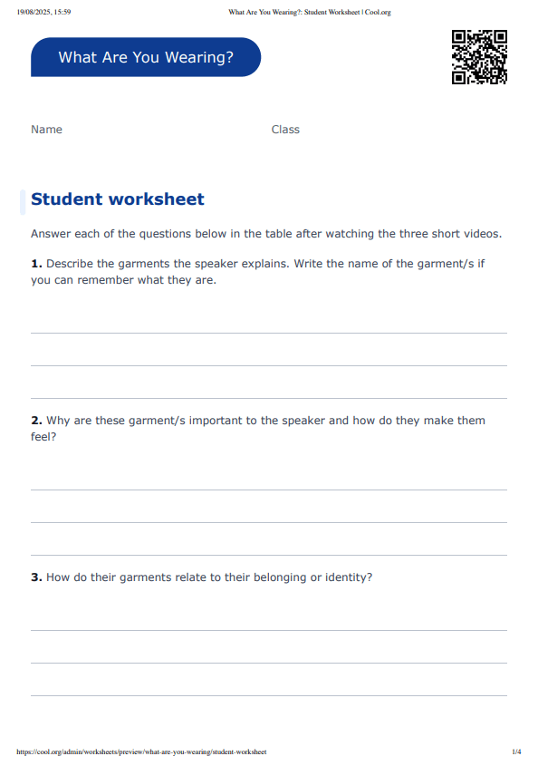 Sample Worksheet