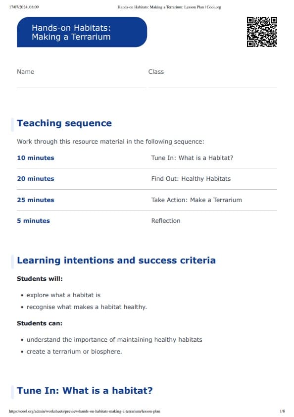 Sample Worksheet