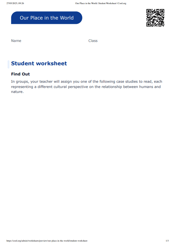 Sample Worksheet