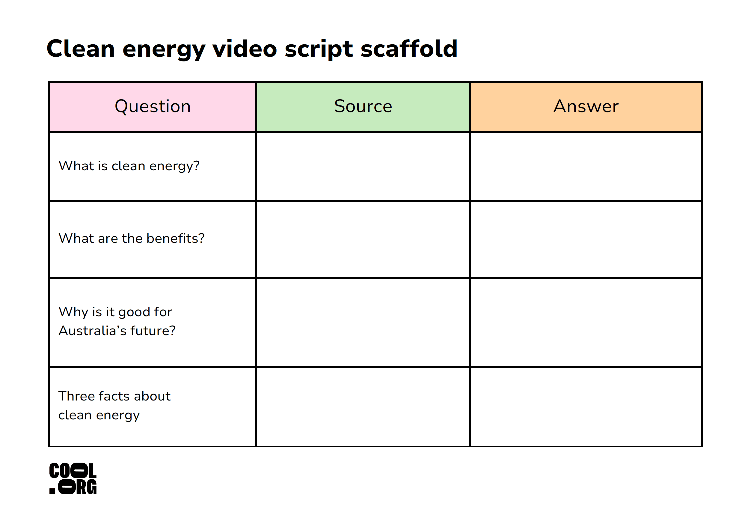 Sample Worksheet