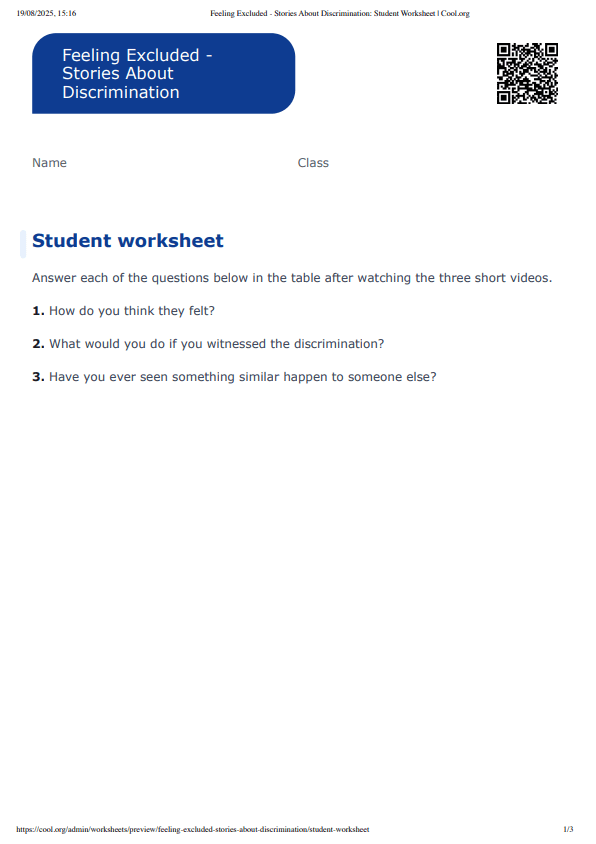 Sample Worksheet
