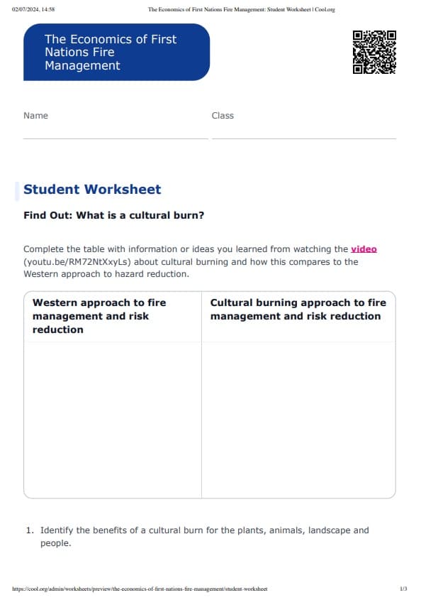 Sample Worksheet