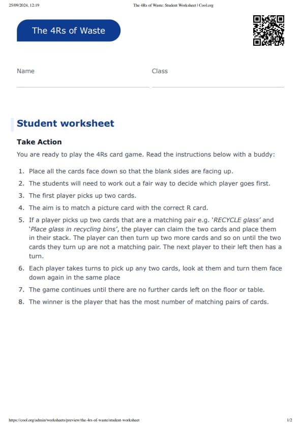 Sample Worksheet