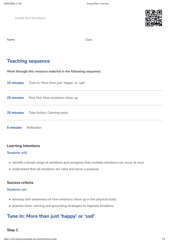 Sample Worksheet
