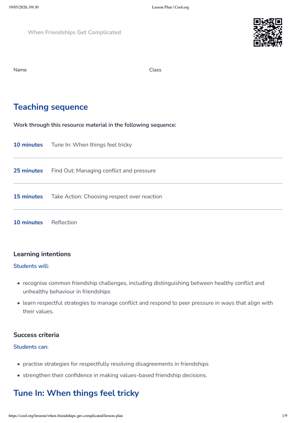 Sample Worksheet