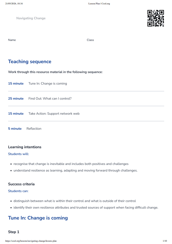 Sample Worksheet